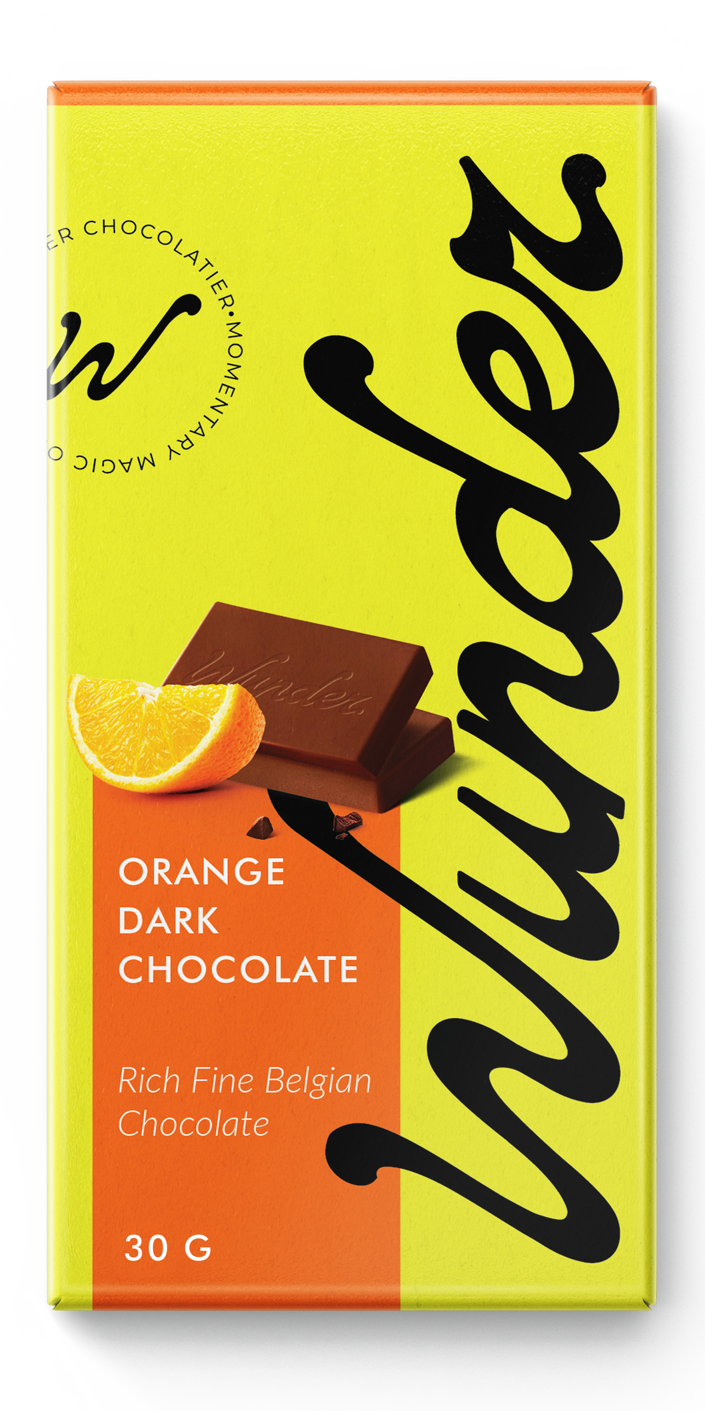 Wunder Belgian Dark Chocolate with Orange Bar