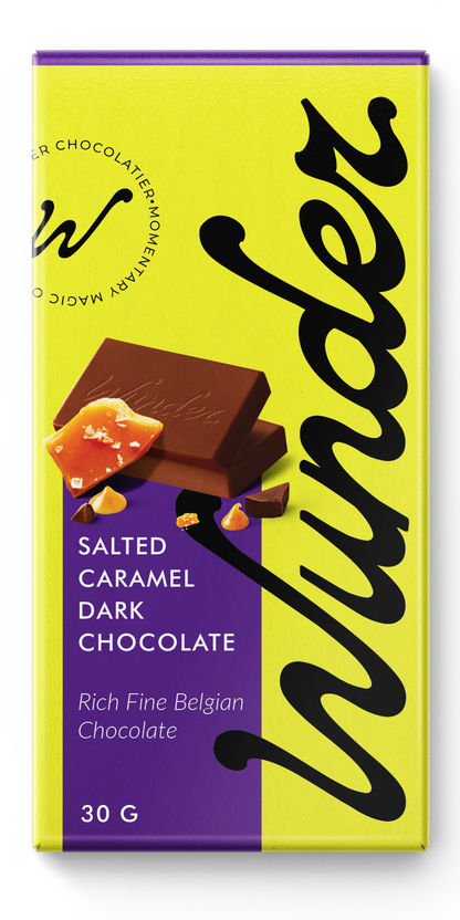 Wunder Belgian Dark Chocolate with Salted Caramel Bar