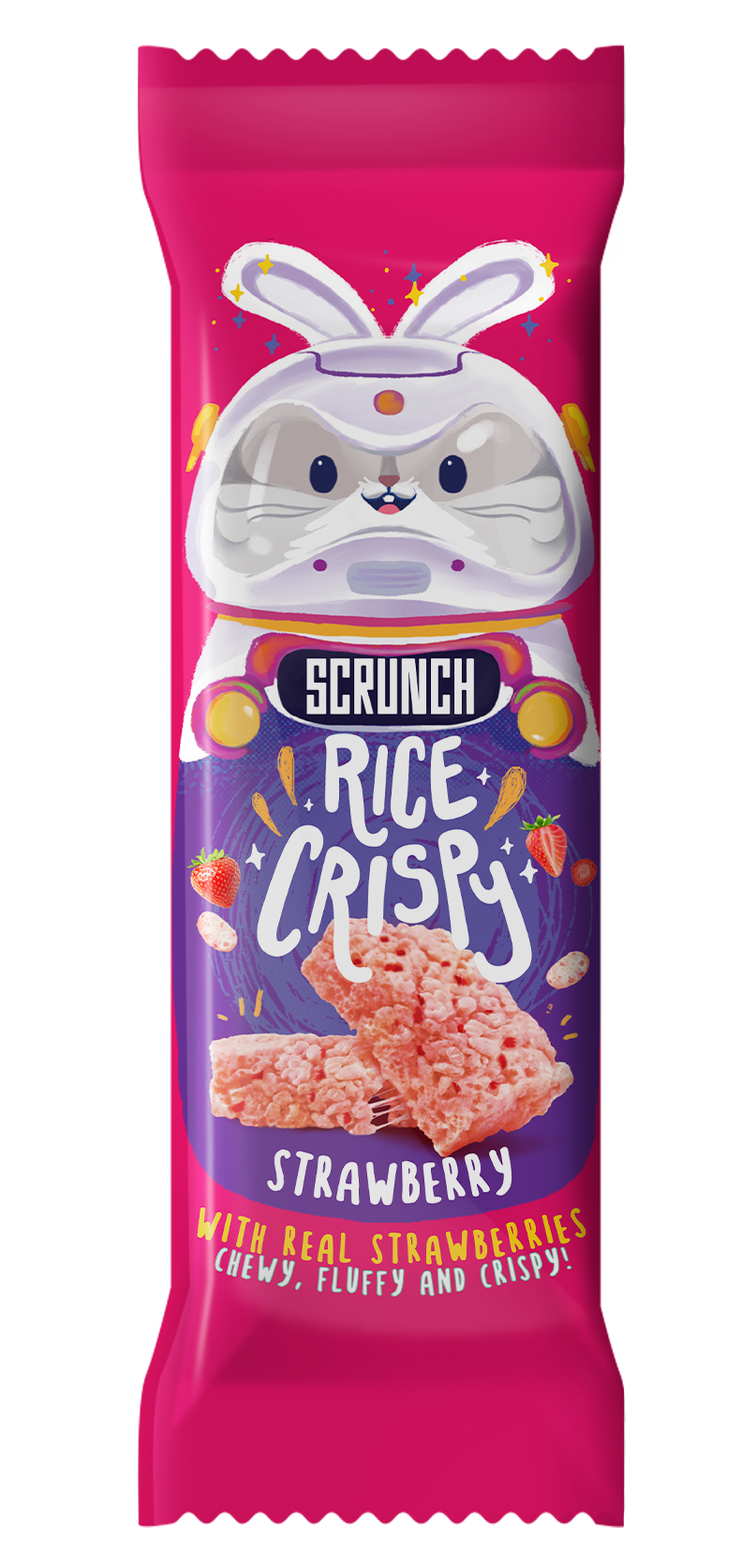 Strawberry Marshmallow Rice Krispy Bar