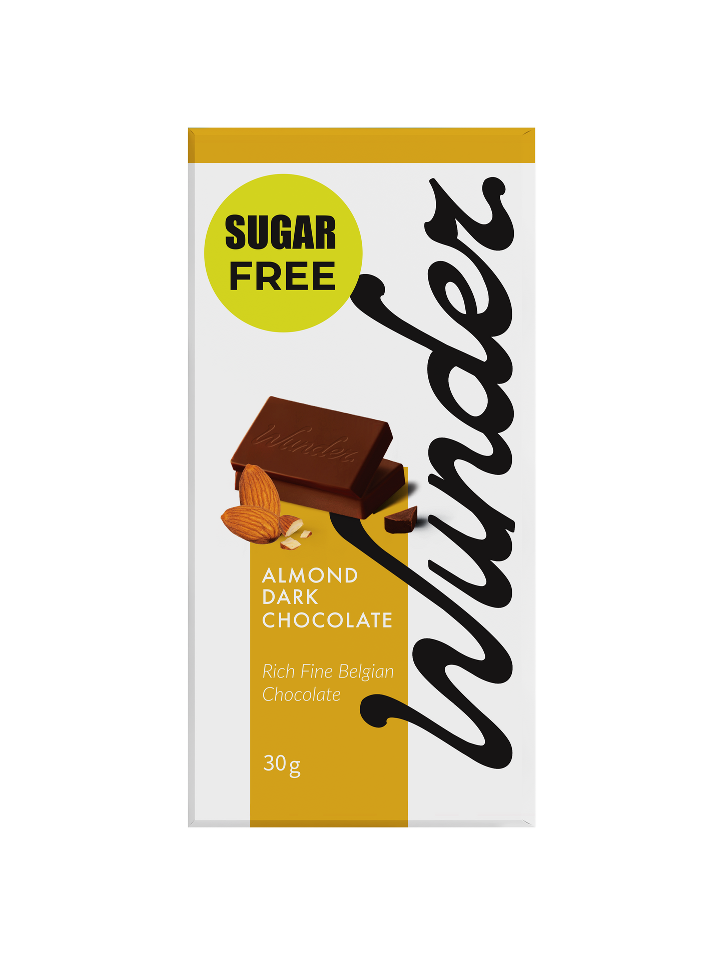 Sugar free Belgian Dark Chocolate Bar with Almond
