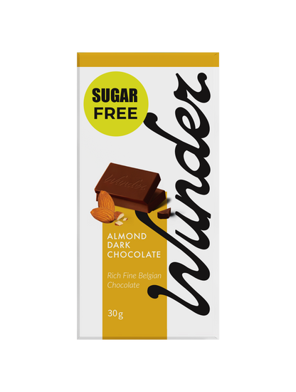 Sugar free Belgian Dark Chocolate Bar with Almond