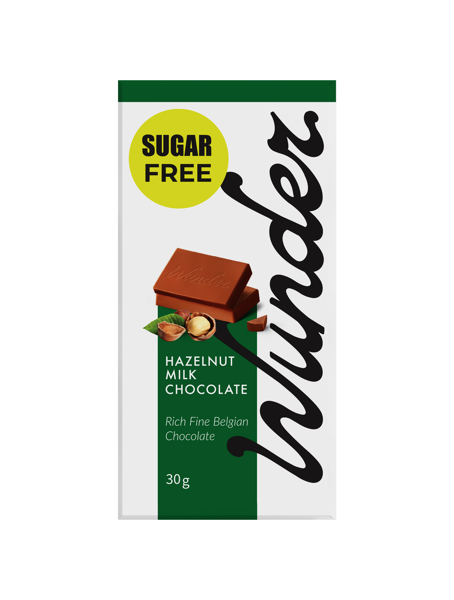 Sugar free Belgian Milk Chocolate Bar with Hazelnut