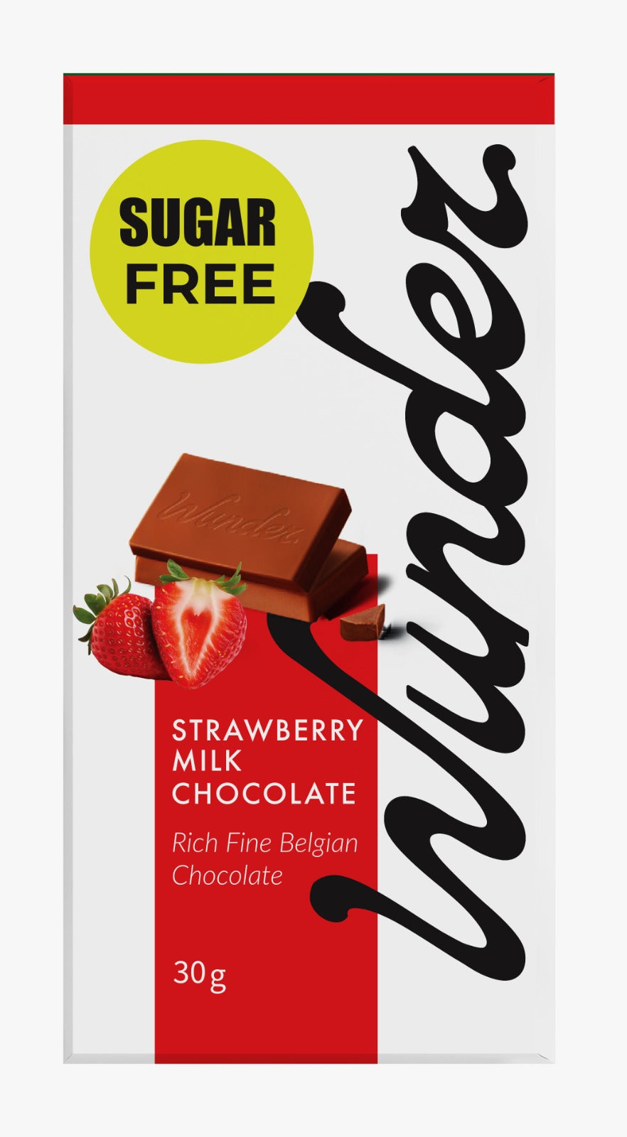 Sugar free Belgian Strawberry Milk Chocolate Bar
