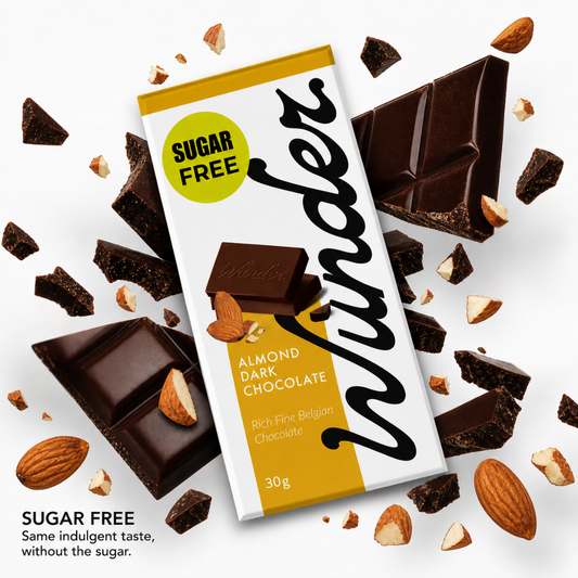 Sugar free Belgian Dark Chocolate Bar with Almond