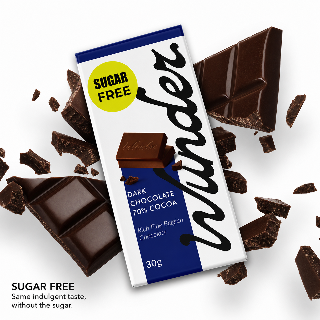 Sugar free Belgian Dark Chocolate Bar
