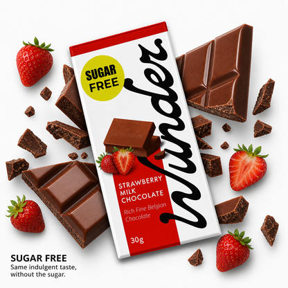 Sugar free Belgian Strawberry Milk Chocolate Bar