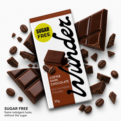 Sugar free Belgian Dark Coffee Chocolate Bar