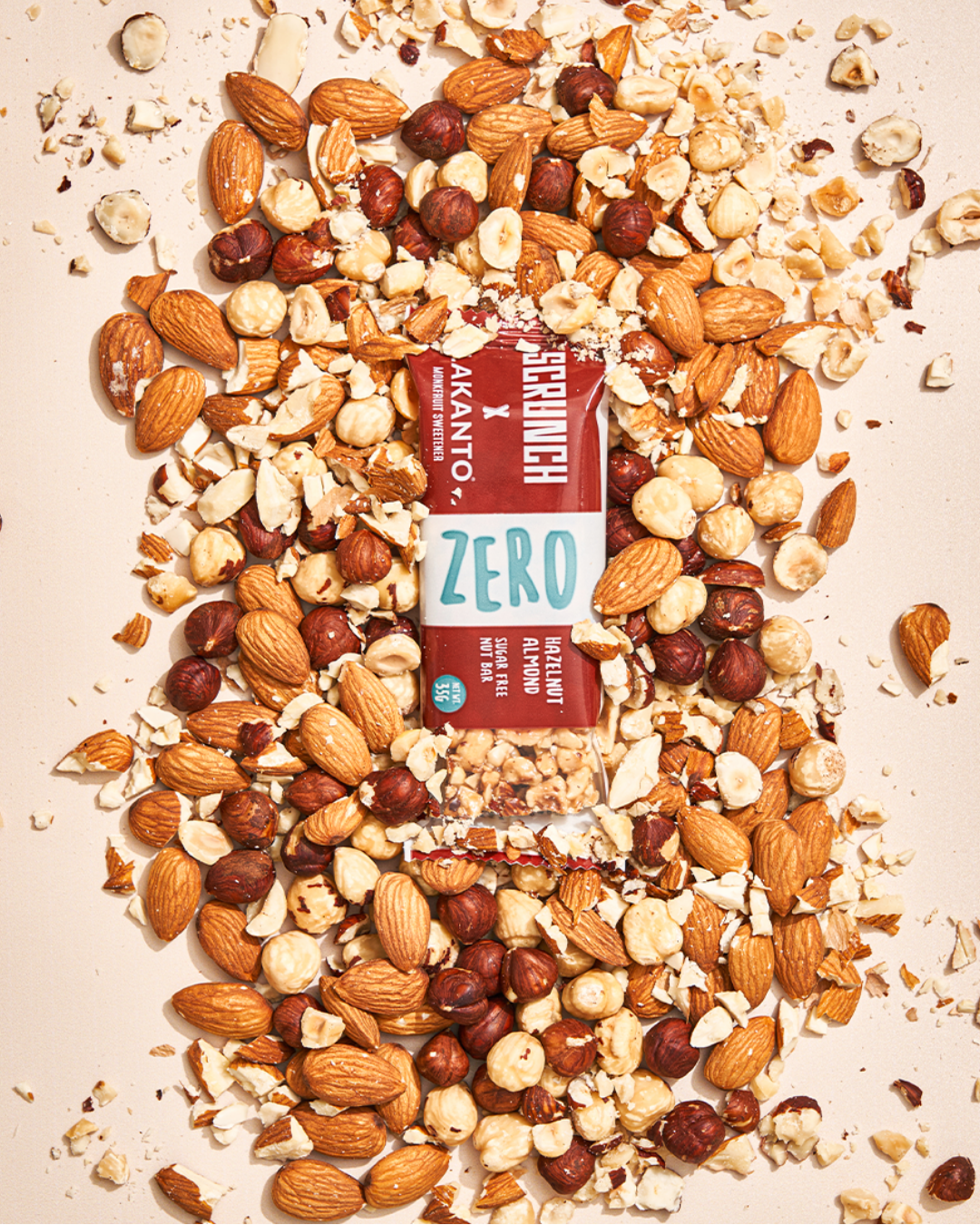 Hazlenut, Almond with Monkfruit nutbar - Scrunch x Lakanto