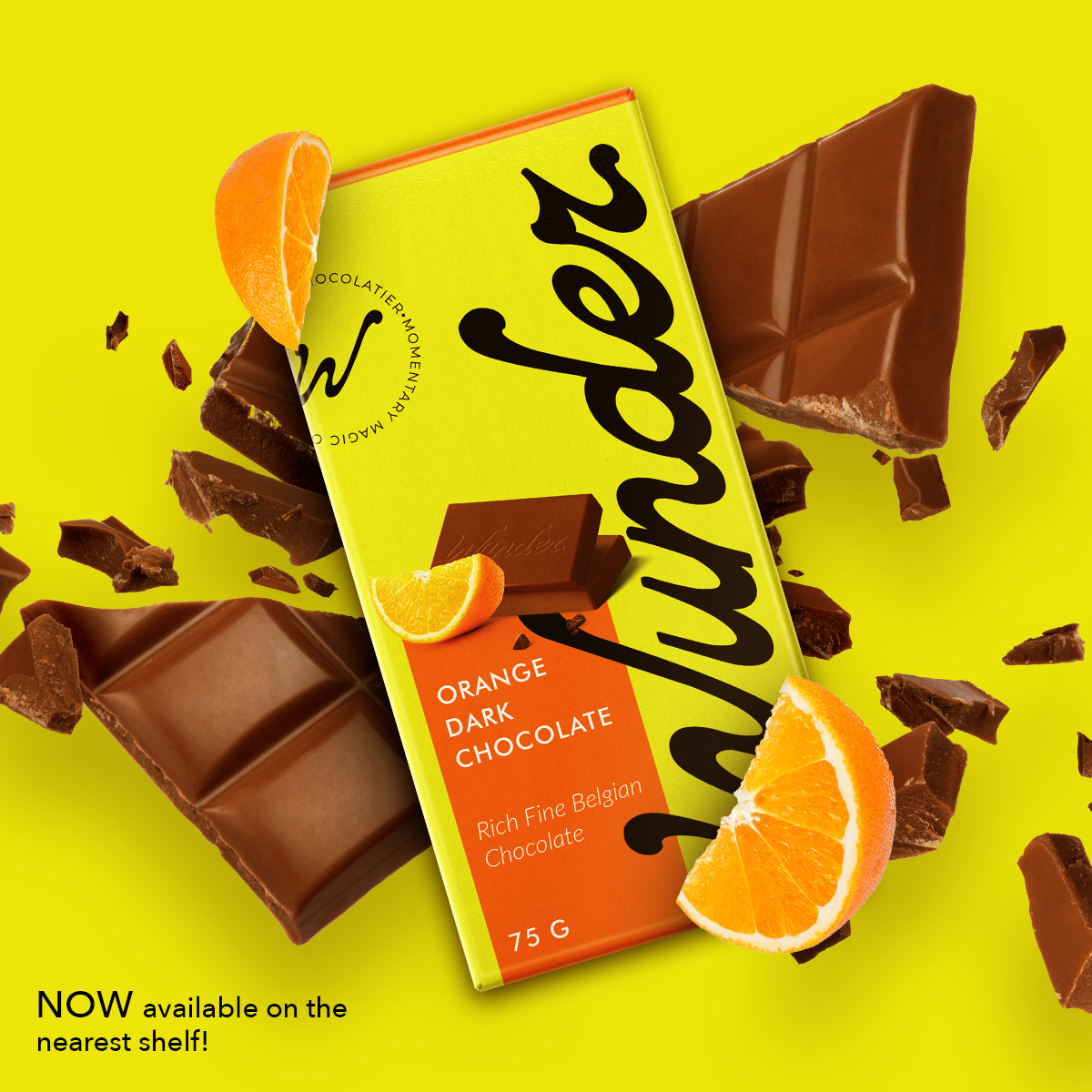 Wunder Belgian Dark Chocolate with Orange Bar