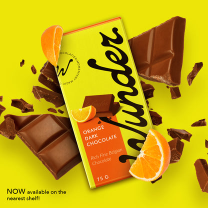 Wunder Belgian Dark Chocolate with Orange Bar
