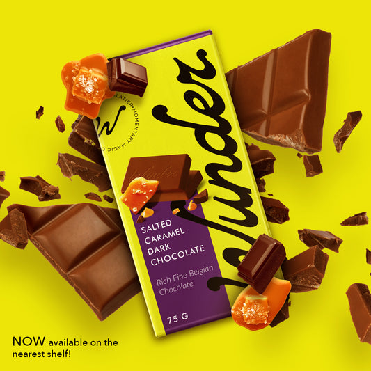 Wunder Belgian Dark Chocolate with Salted Caramel Bar
